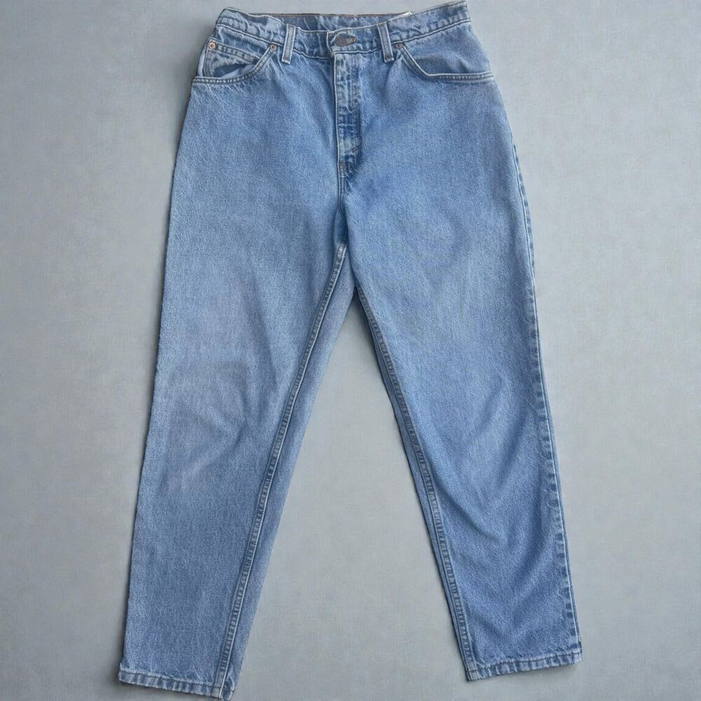 VTG Levi’s 951 Jeans Orange Tab 28x27 Relaxed Tapered Light Wash Mom‎ USA Made